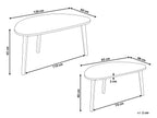 Set of 2 Coffee Tables NEVA White — design detail