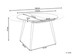Extending Dining Table SENIAC Brown 110/150 cm 112 cm