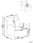 Kids Armchair Koala HERVIK Fabric Taupe