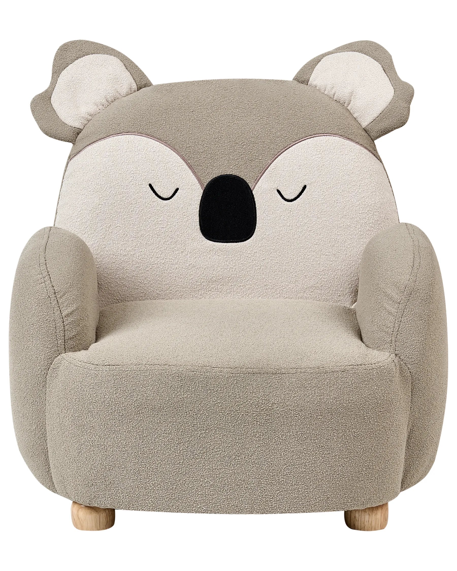 Kids Armchair Koala HERVIK Fabric Taupe
