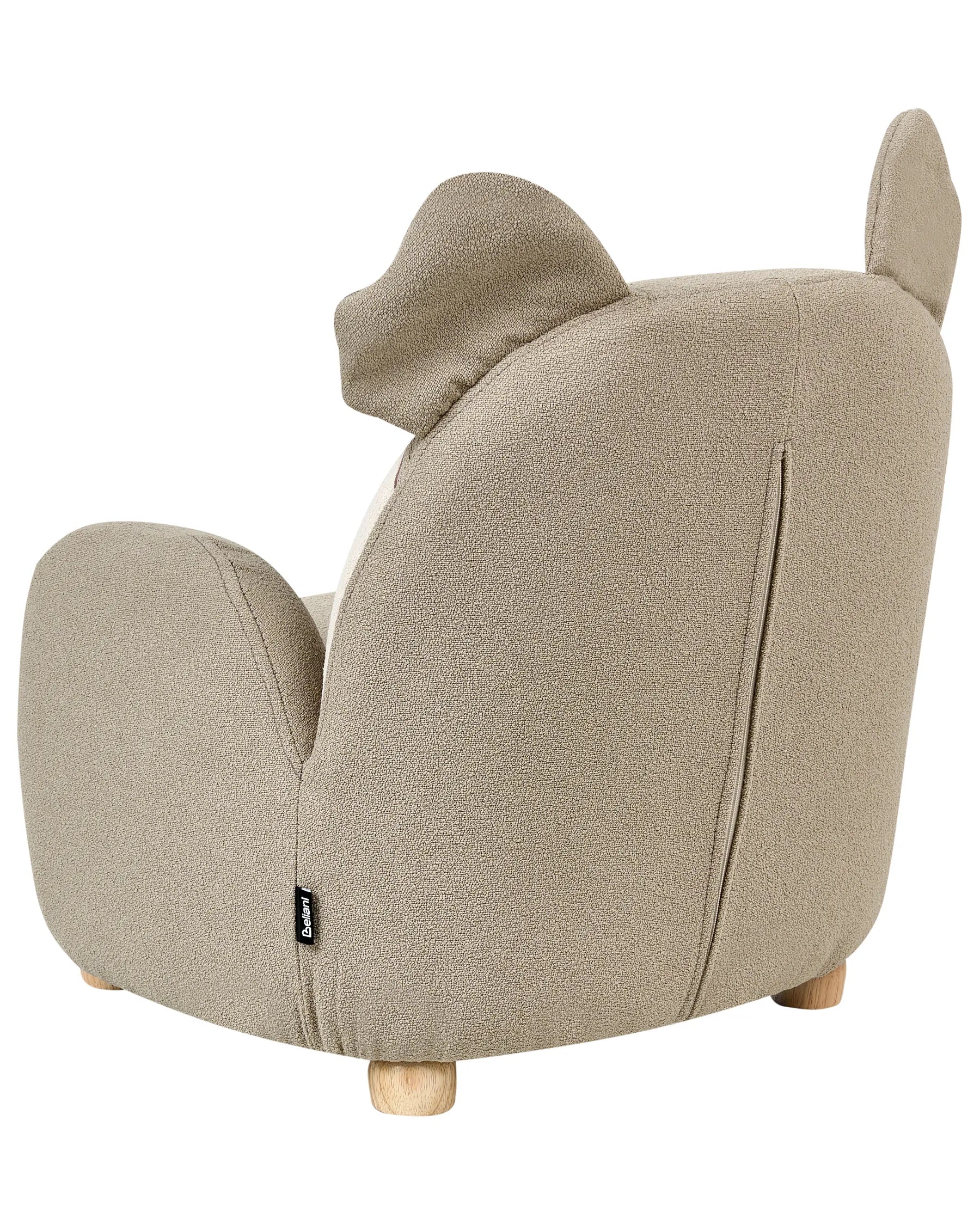 Kids Armchair Koala HERVIK Fabric Taupe