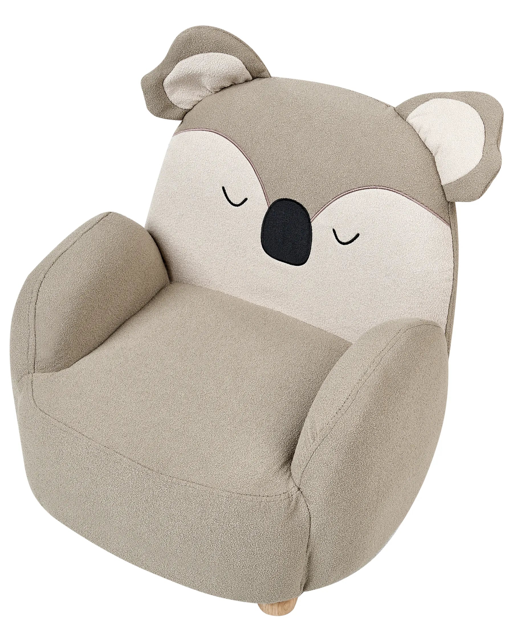 Kids Armchair Koala HERVIK Fabric Taupe