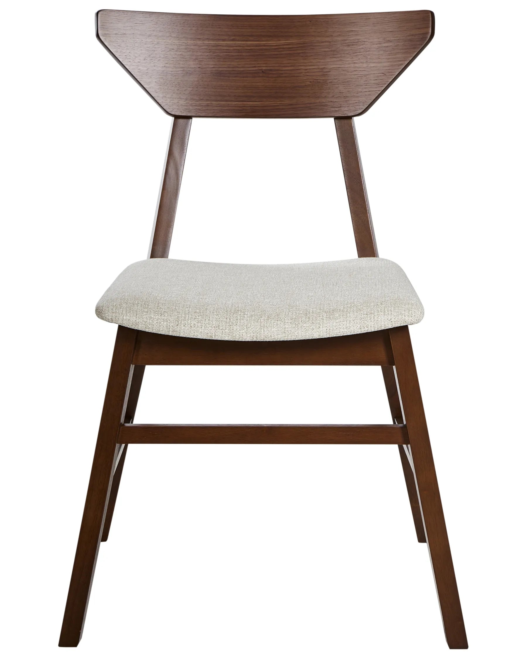 Set of 2 Dining Chairs HOPKINS Wood Dark Brown