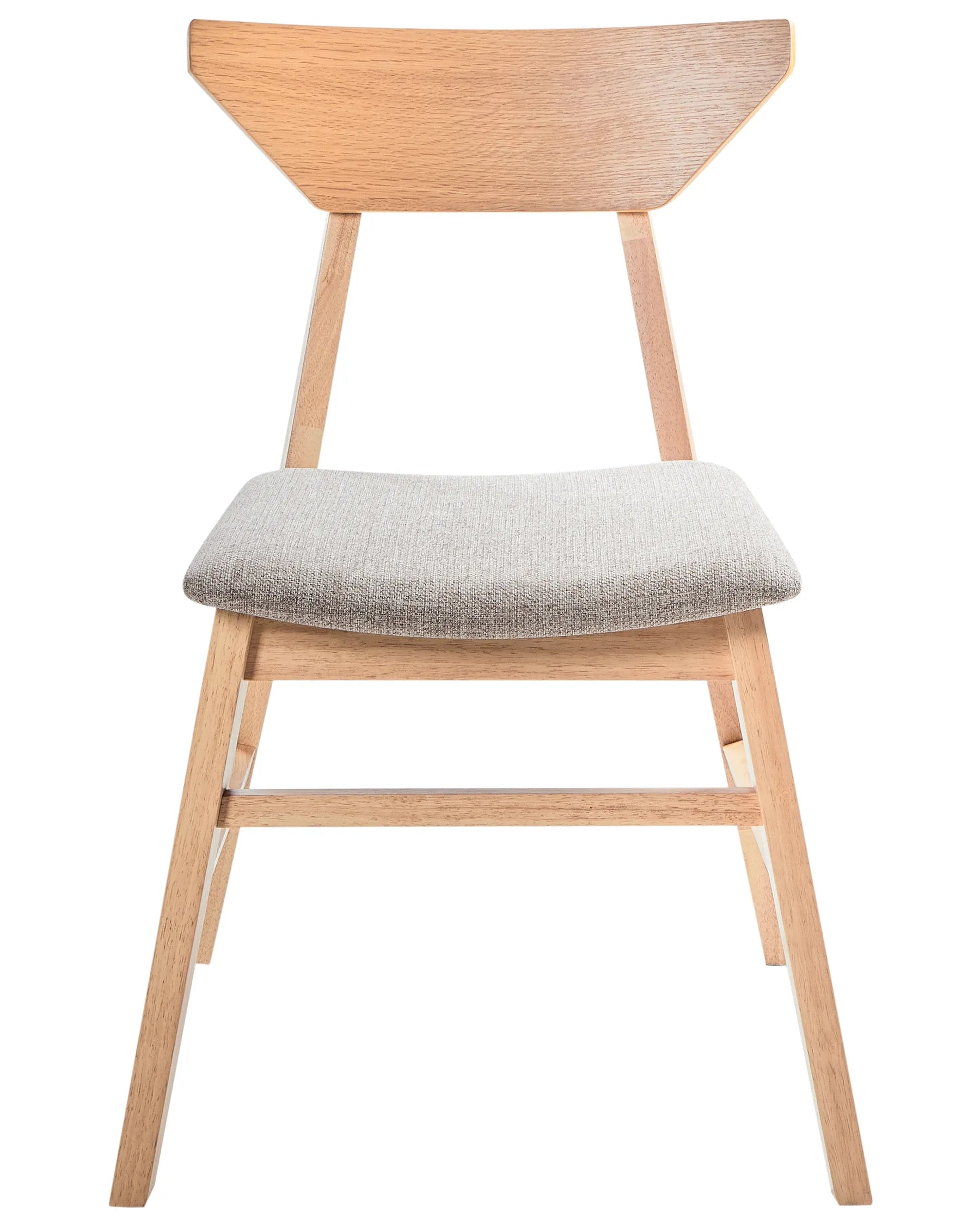 Set of 2 Dining Chairs HOPKINS Wood Light Brown