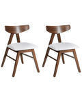 Set of 2 Dining Chairs LACOTA Wood Dark Brown/ Grey
