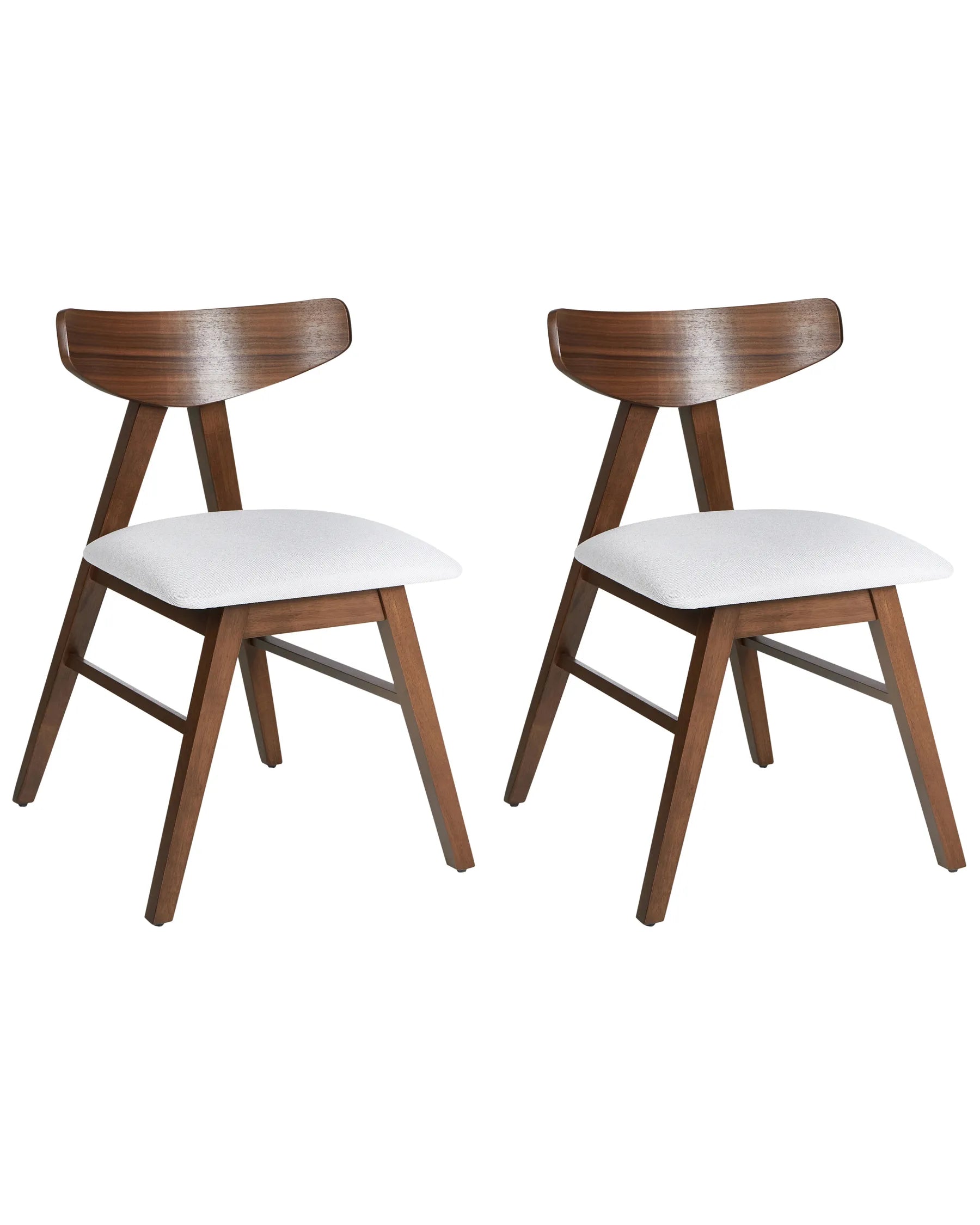 Set of 2 Dining Chairs LACOTA Wood Dark Brown/ Grey
