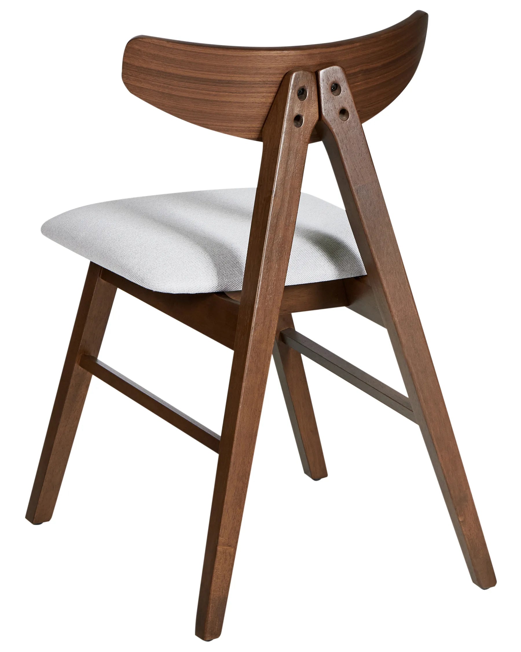 Set of 2 Dining Chairs LACOTA Wood Dark Brown/ Grey
