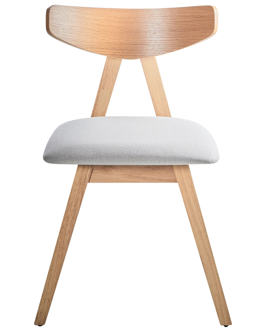 Set of 2 Dining Chairs LACOTA Wood Light Brown/ Grey