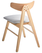 Set of 2 Dining Chairs LACOTA Wood Light Brown/ Grey