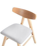 Set of 2 Dining Chairs LACOTA Wood Light Brown/ Grey