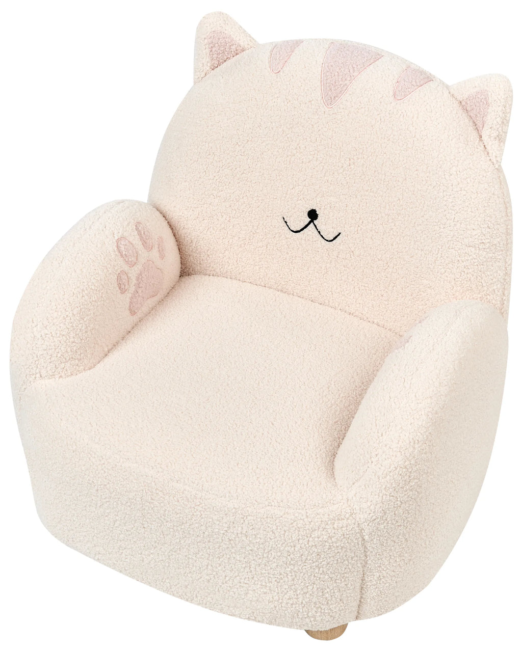 Kids Armchair Cat ZOAR Boucle Off-White