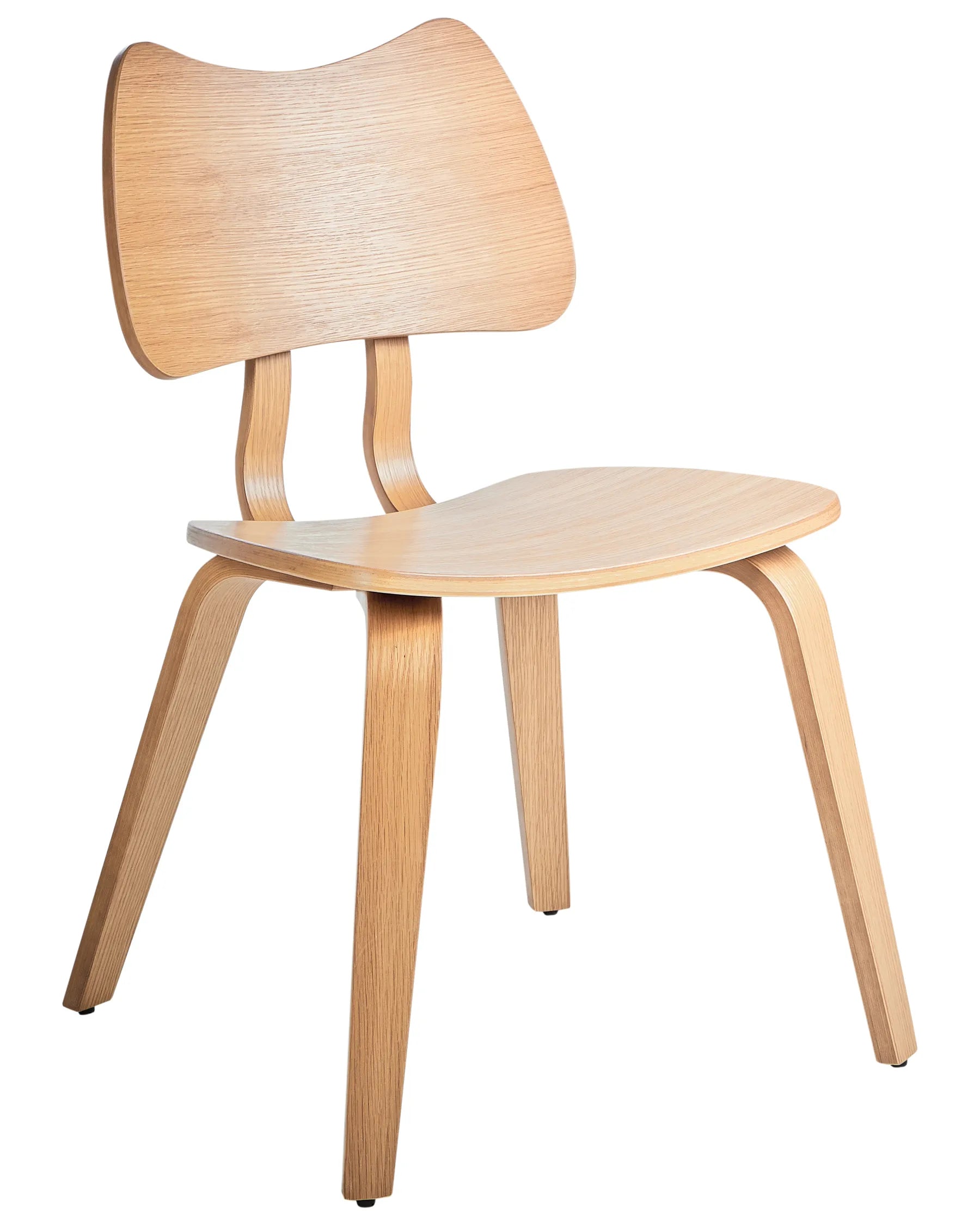 Set of 2 Dining Chairs DIANA Wood Light Brown