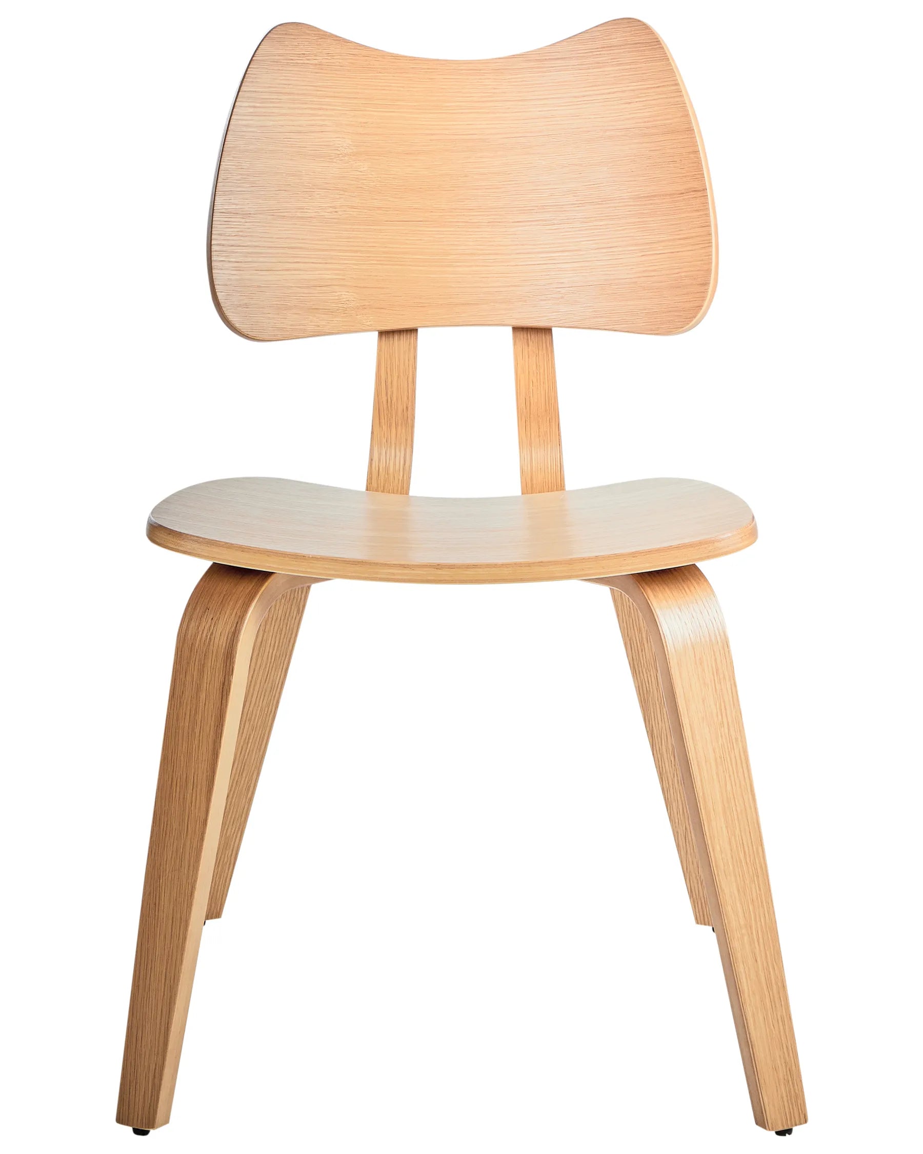 Set of 2 Dining Chairs DIANA Wood Light Brown