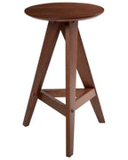 Set of 2 Bar Stools AROMA Wood Brown