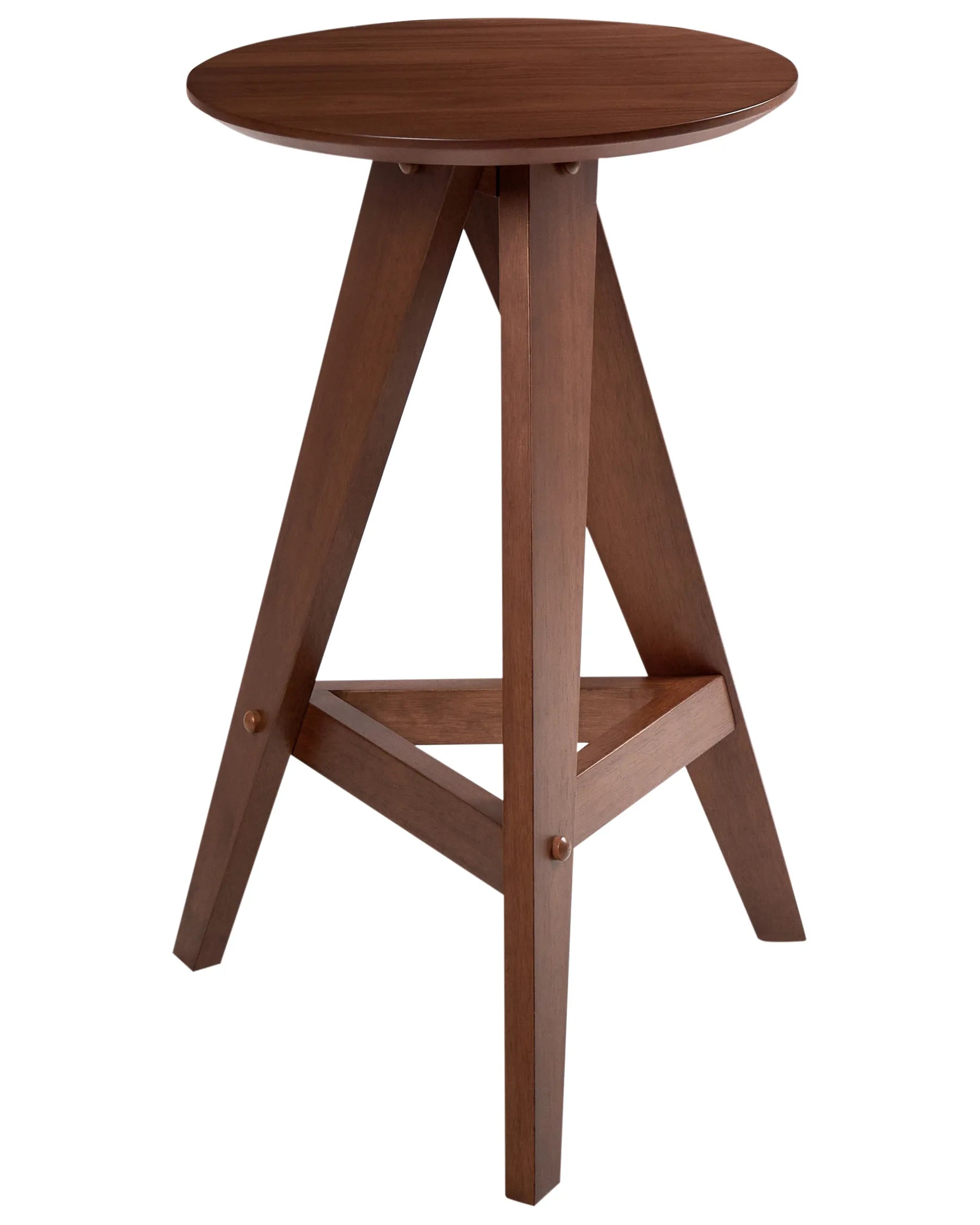 Set of 2 Bar Stools AROMA Wood Brown