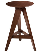 Set of 2 Bar Stools AROMA Wood Brown