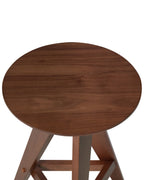 Set of 2 Bar Stools AROMA Wood Brown