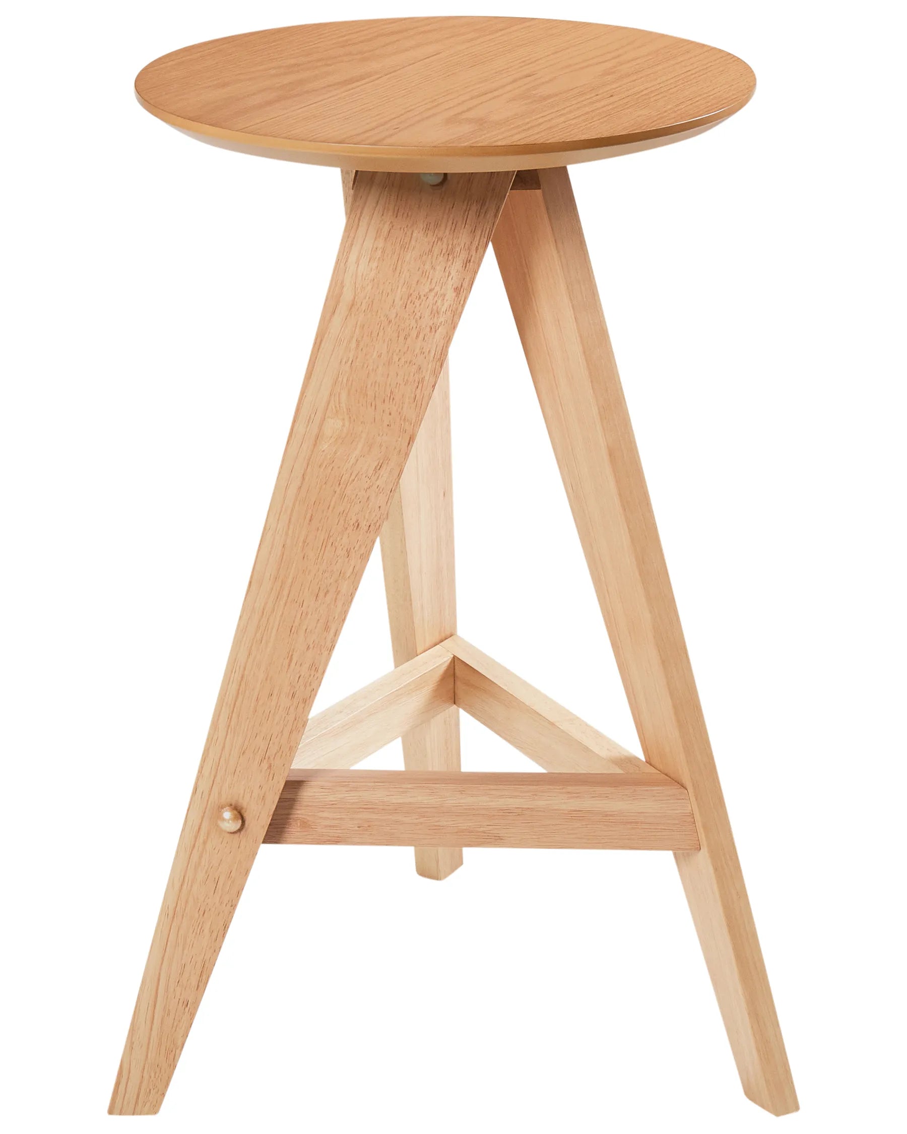 Set of 2 Bar Stools AROMA Wood Light Brown
