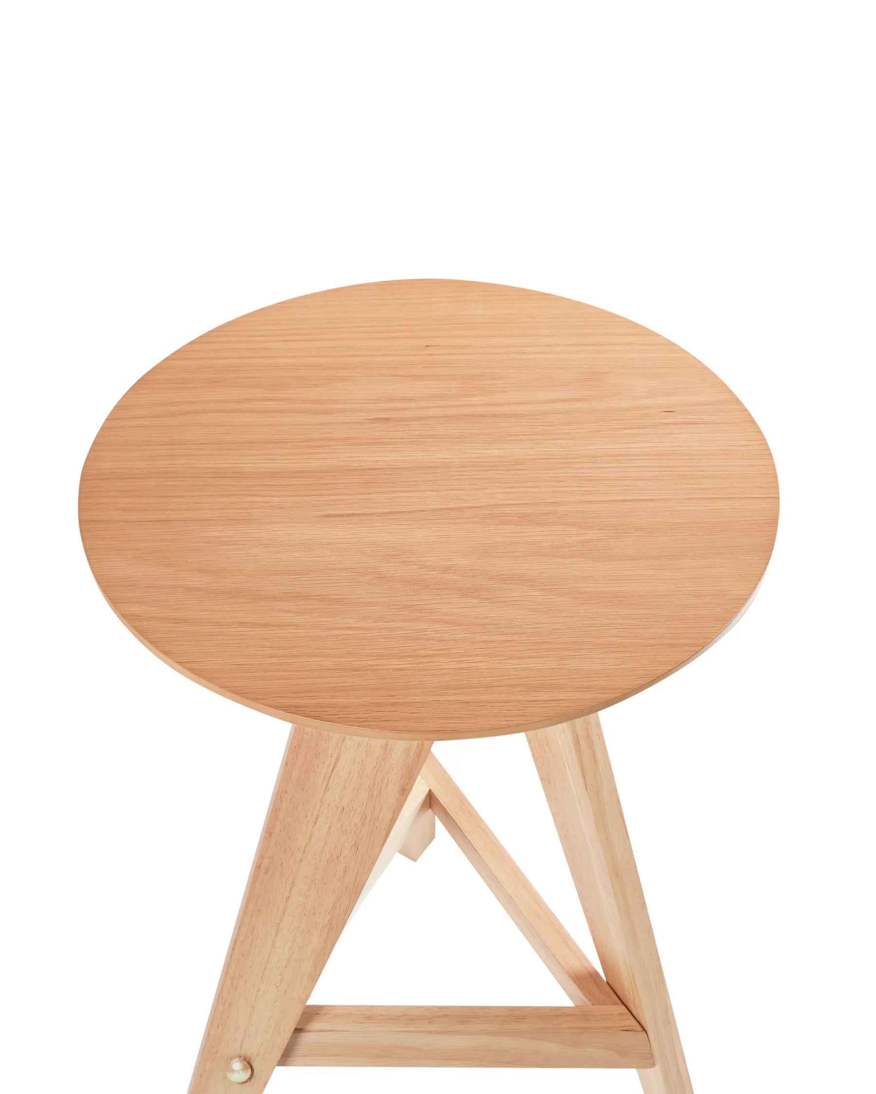 Set of 2 Bar Stools AROMA Wood Light Brown