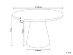Dining Table MERE White Marble 120 cm 120 cm