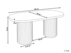 Dining Table SHERIDAN Light Brown/ White 180 cm 90 cm