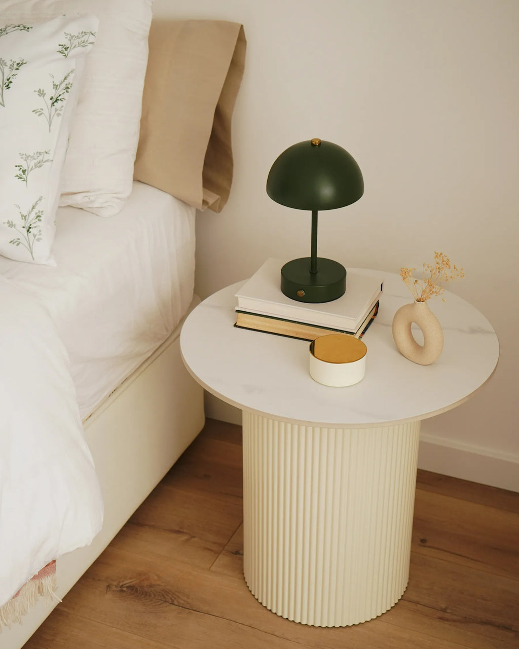 Side Table LEONA Ceramic Light Beige