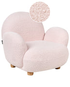 Kids Armchair HEM Boucle Pastel Pink