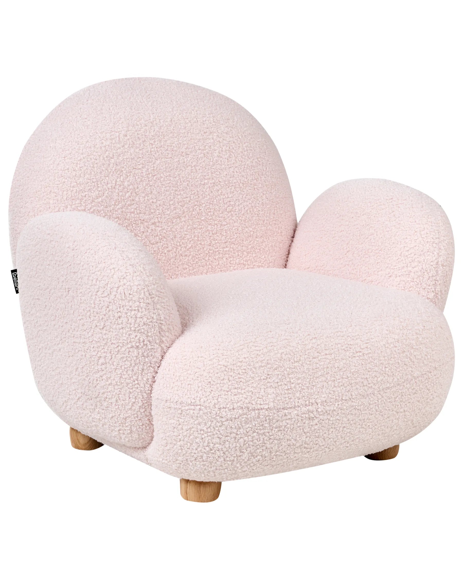 Kids Armchair HEM Boucle Pastel Pink