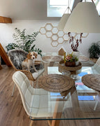 Dining Table HUDSON Transparent 180 cm 90 cm Tempered Glass