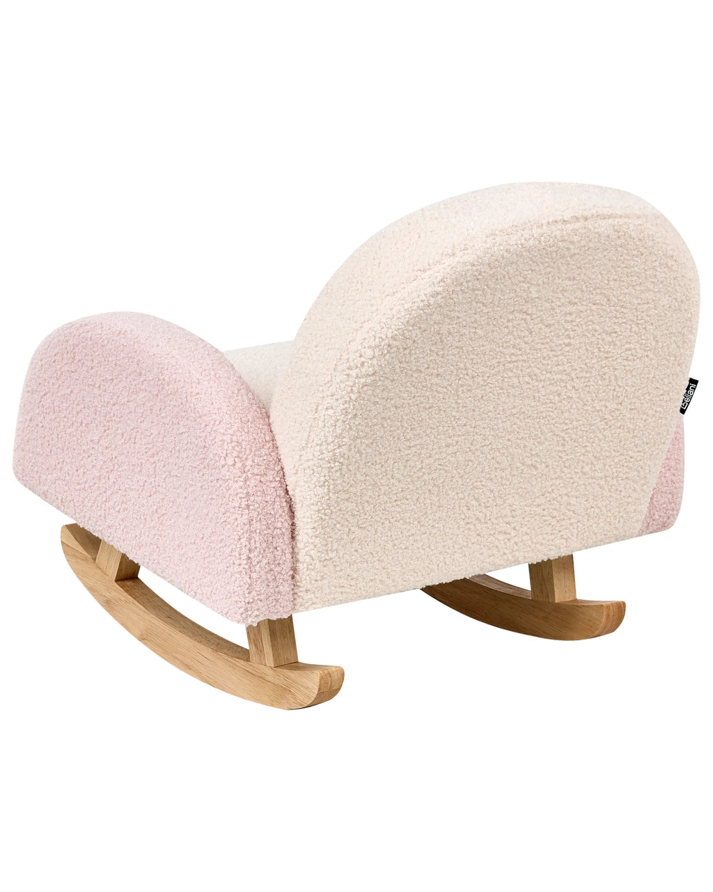 Kids Rocking Chair Rainbow OMBO Boucle Pastel Pink