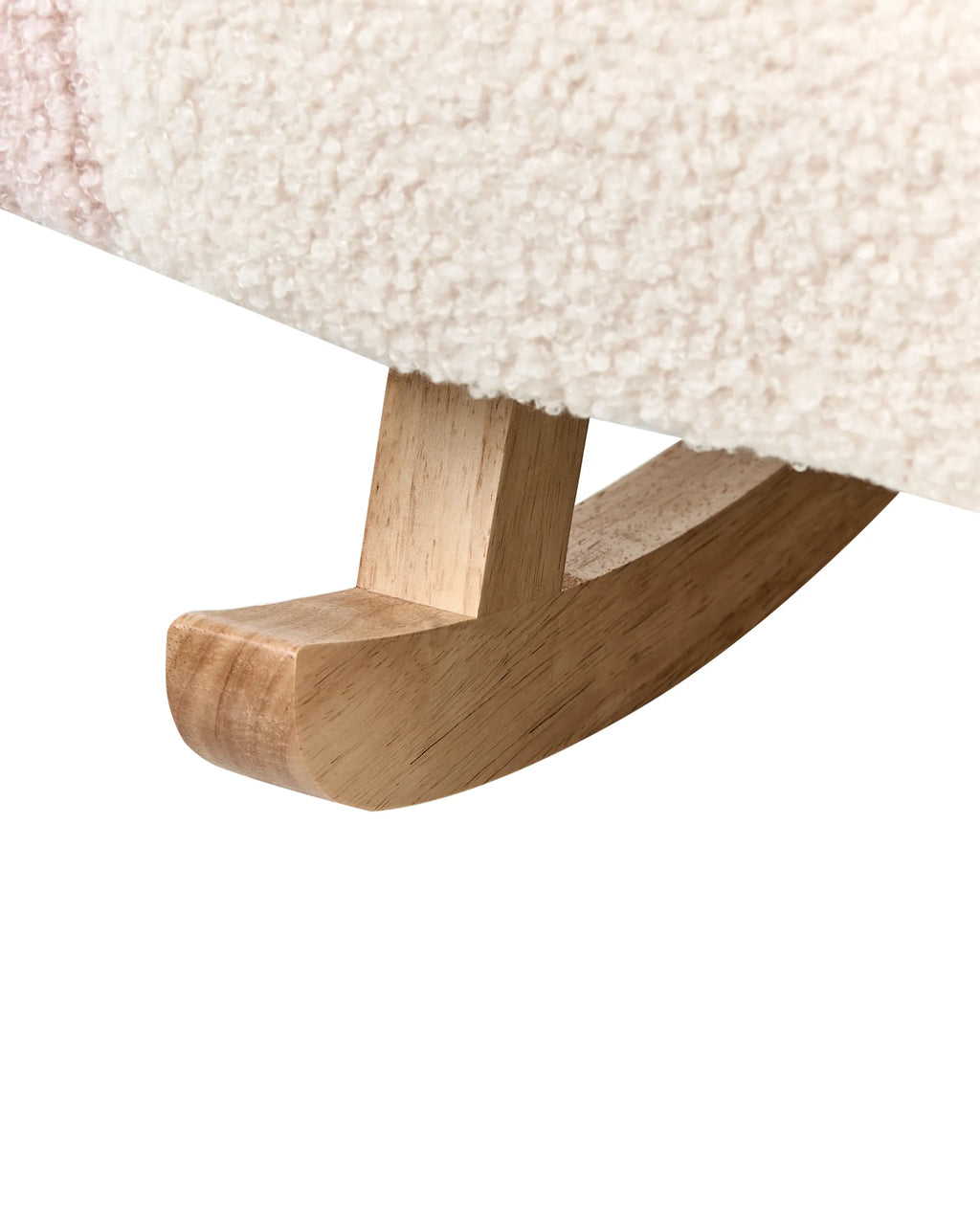 Kids Rocking Chair Rainbow OMBO Boucle Pastel Pink