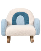 Kids Rocking Chair Rainbow OMBO Boucle Light Blue