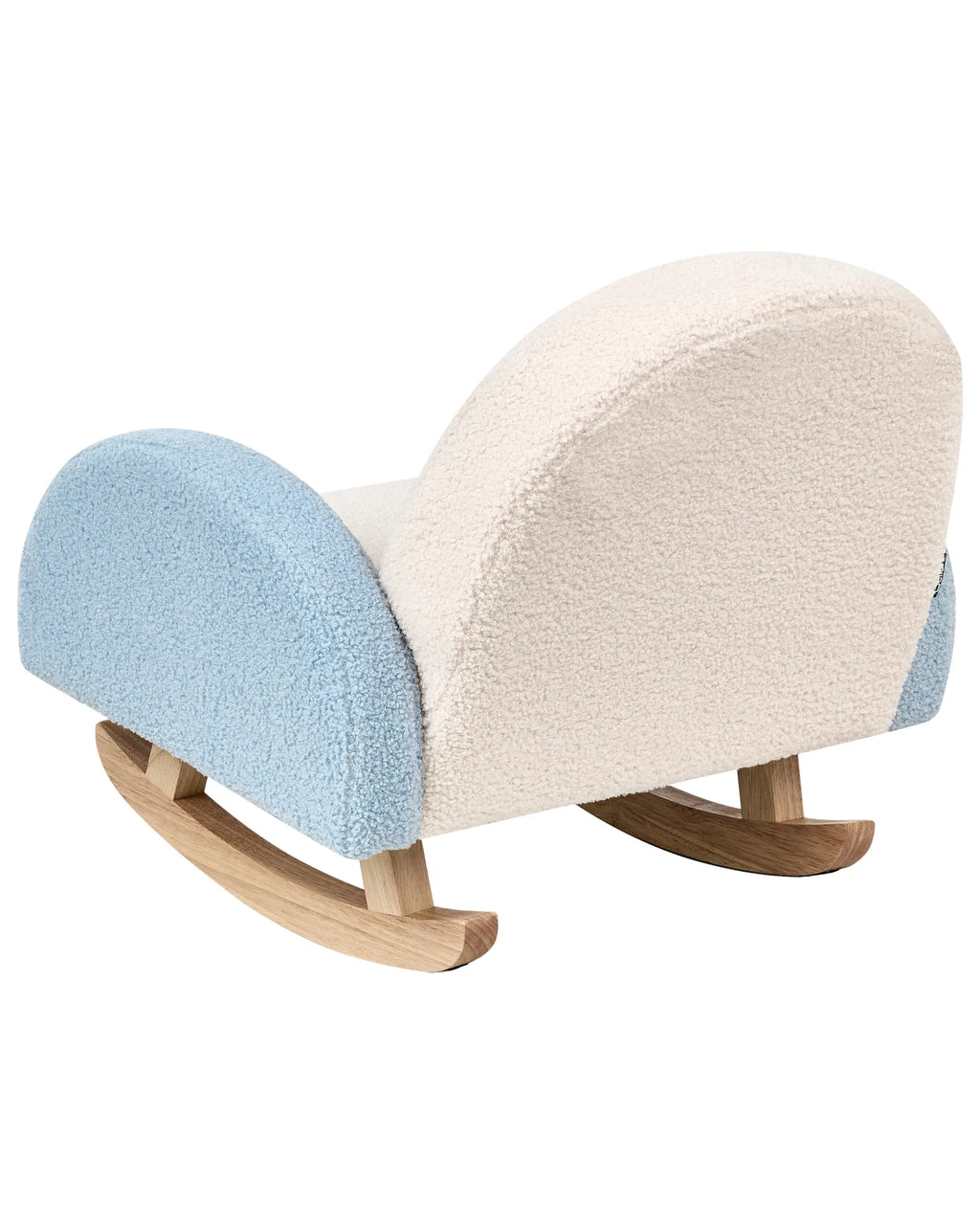 Kids Rocking Chair Rainbow OMBO Boucle Light Blue