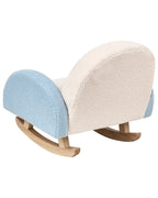 Kids Rocking Chair Rainbow OMBO Boucle Light Blue