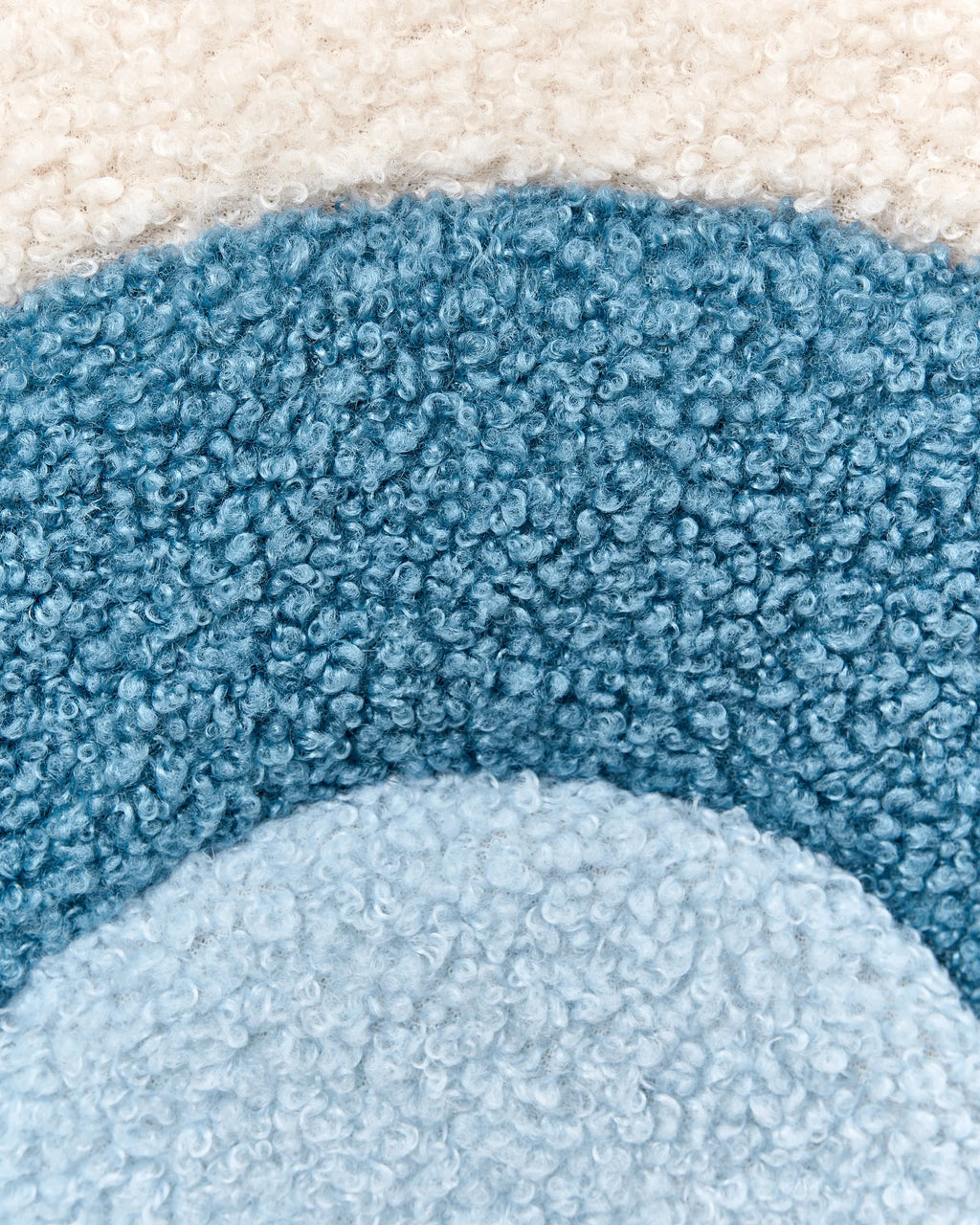 Kids Rocking Chair Rainbow OMBO Boucle Light Blue