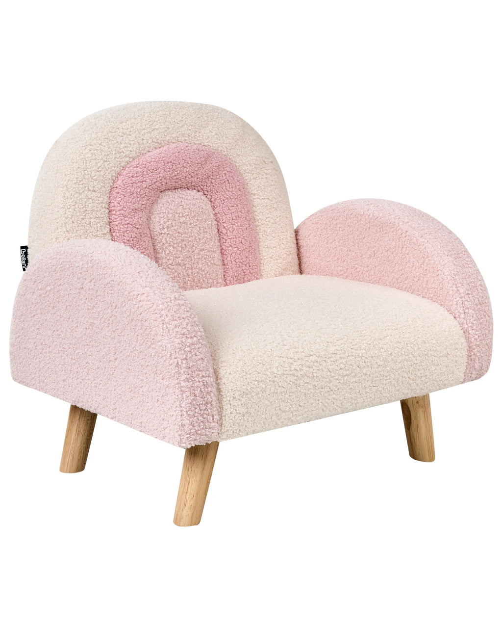 Kids Armchair Rainbow OMBO Boucle Pastel Pink