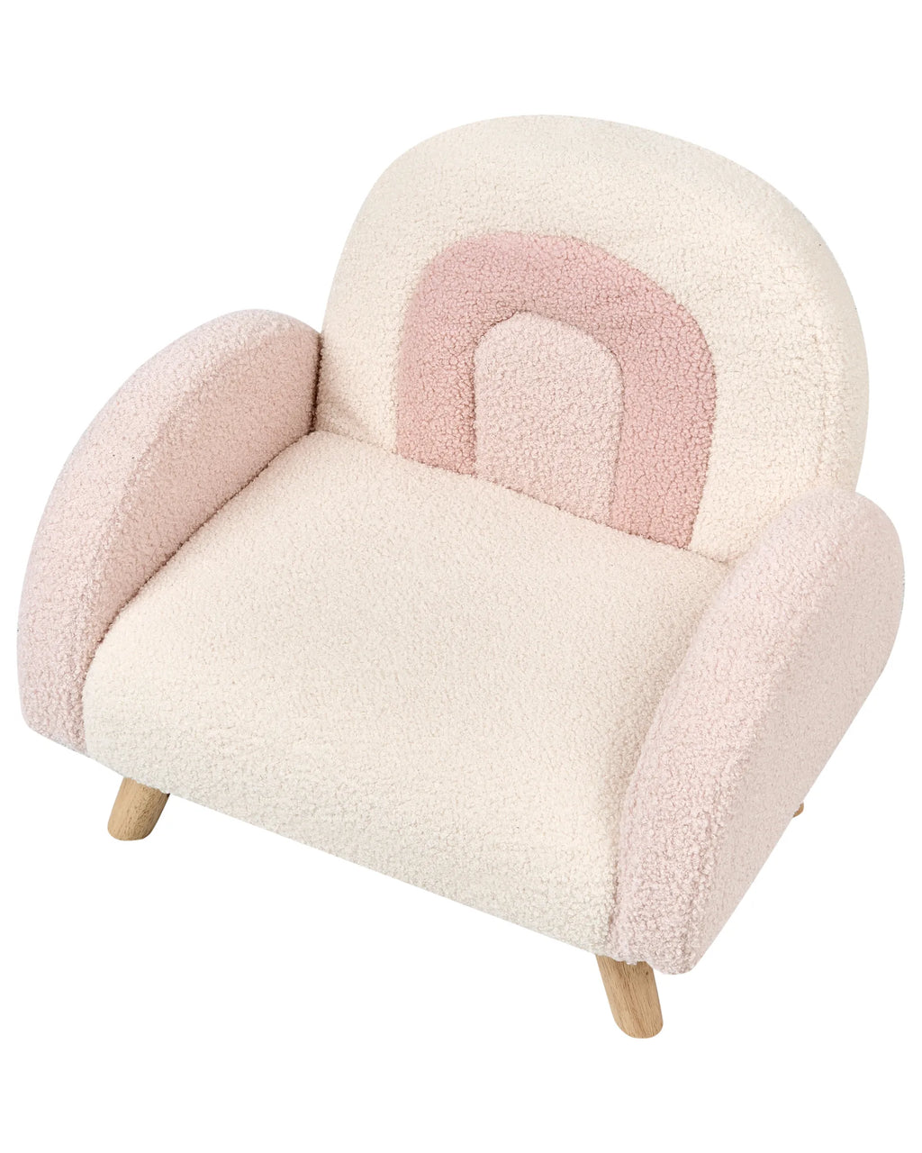 Kids Armchair Rainbow OMBO Boucle Pastel Pink