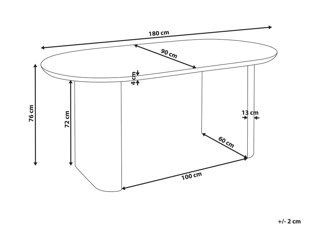Dining Table MOBERLY White 180 cm 90 cm