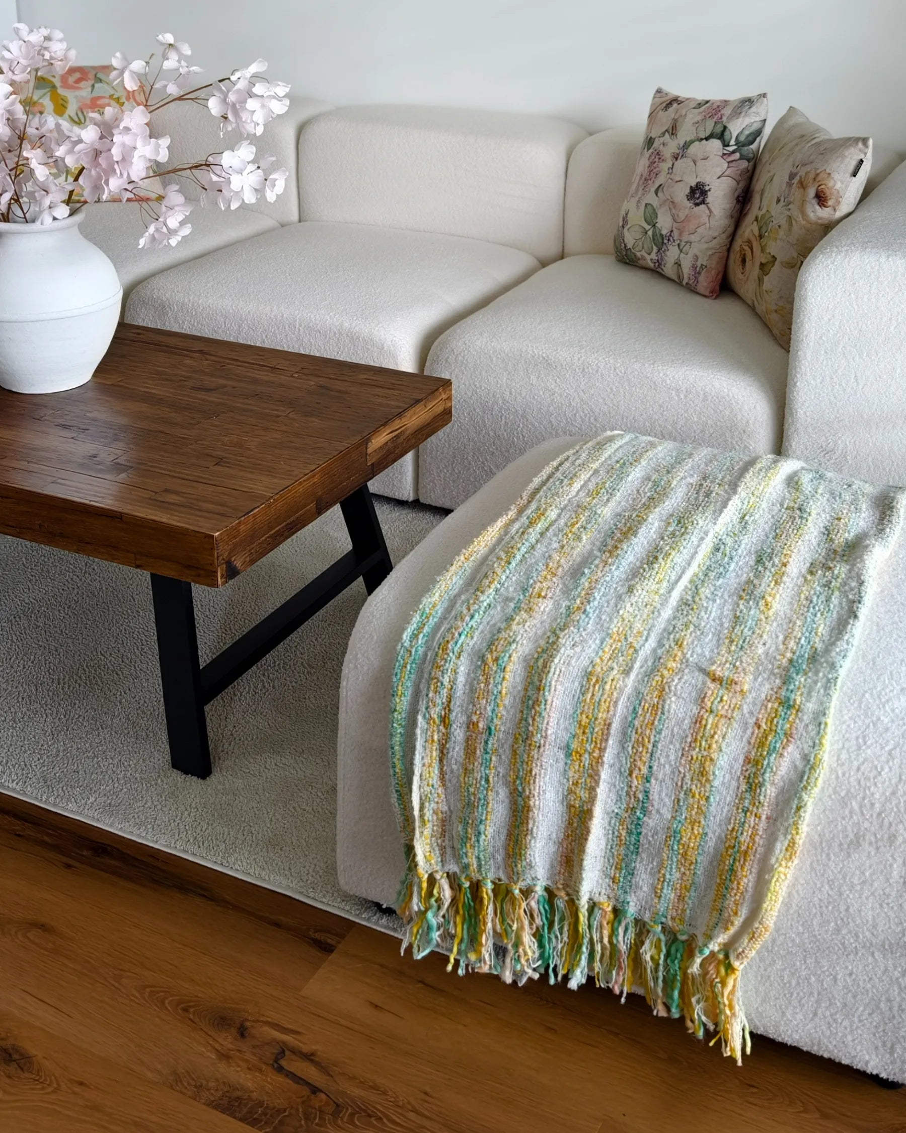 Coffee Table WARTON Pine Wood Dark Brown