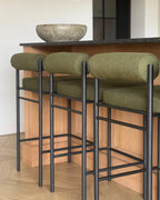 Set of 2 Bar Chairs AMAYA Green