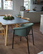 Set of 2 Dining Chairs AMES Dark Green