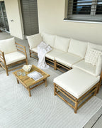 Garden Coffee Table CERRETO 55 cm 64 cm Bamboo Brown