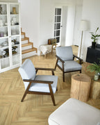 Armchair ASNES Fabric Light Grey