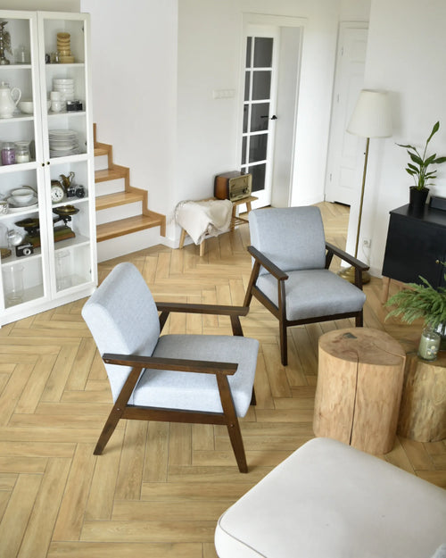 Armchair ASNES Fabric Light Grey