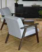 Armchair ASNES Fabric Light Grey