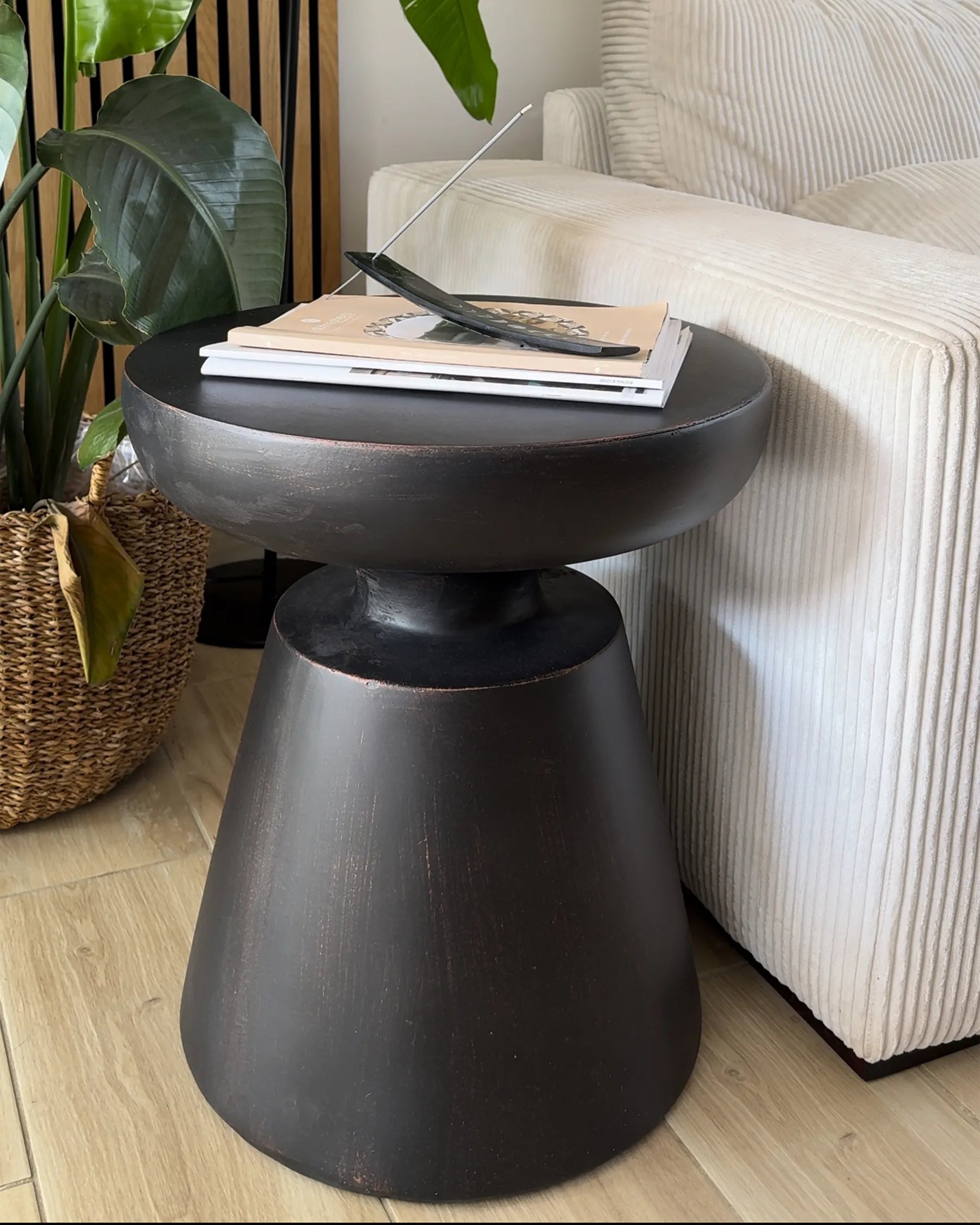Side Table MINCIO 45 cm 45 cm Black