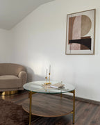 Coffee Table KAVA Tempered Glass Gold — alternate product view