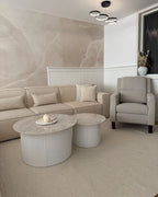 Recliner Chair EGERSUND with Footrest Fabric Light Beige