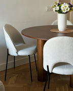 Set of 2 Dining Chairs COVELO Fabric Light Beige