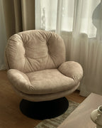 Swivel Armchair NOLVIK Velvet Light Beige